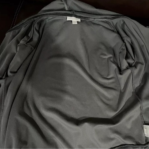 Charter Club Velour Zip-Up Hoodie Black Size M Soft Sift And Beautiful - Picture 6 of 8